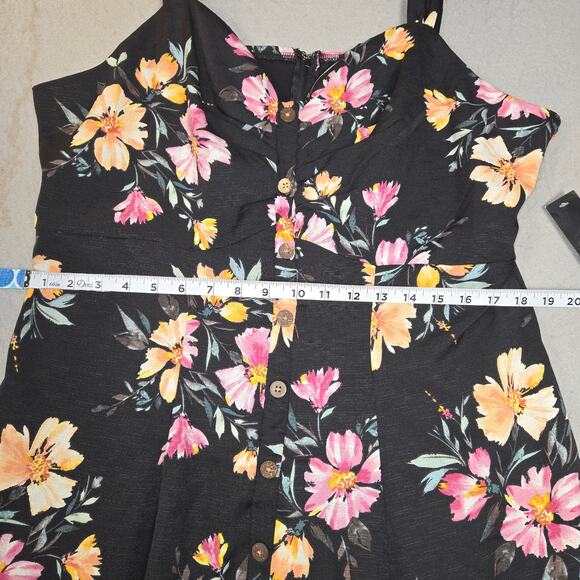 Trixxi Womens 2X Sun Dress Knee Length Floral Romantic Feminine Cottagecore Chic - Picture 10 of 12